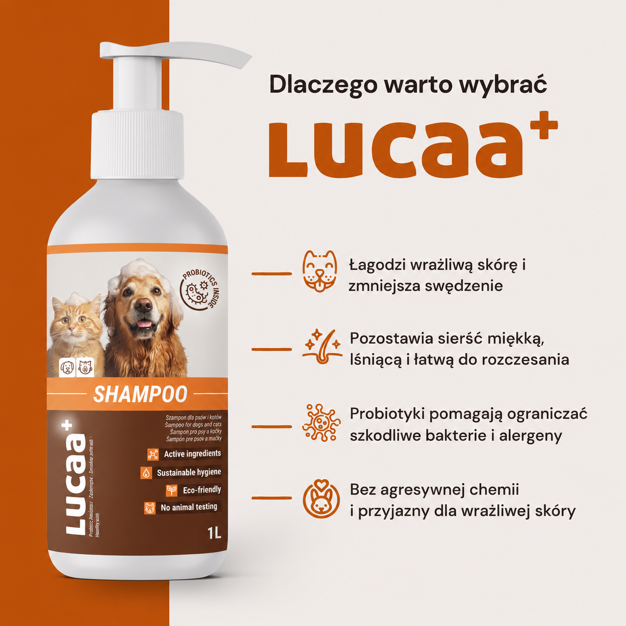 Szampon probiotyczny Lucaa+