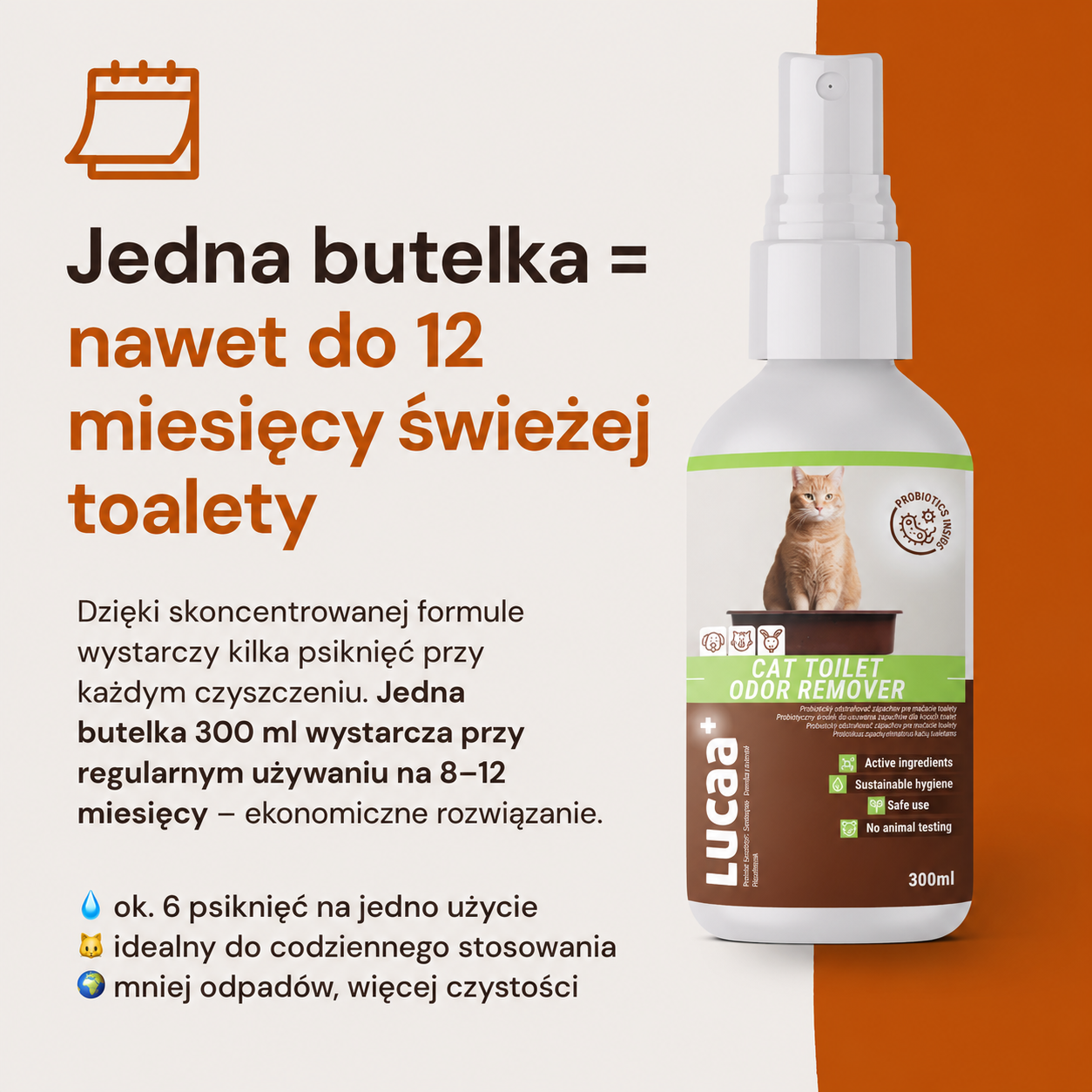 Lucaa+ Odor remover do kuwet dla kotów