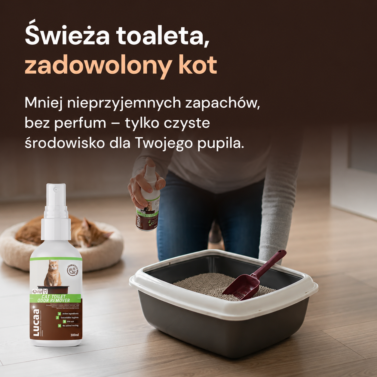 Lucaa+ Odor remover do kuwet dla kotów
