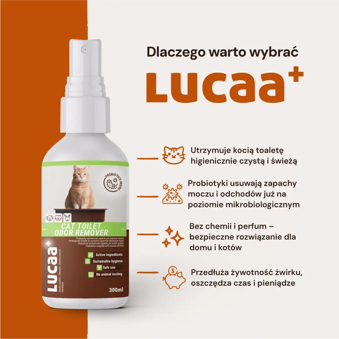 Lucaa+ Odor remover do kuwet dla kotów